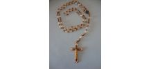 CHAPELET ANCIEN PERLES VERRE A FACETTES