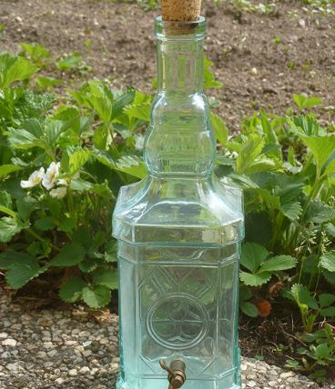 Grande bouteille 2 litres Carrée avec robinet