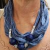 Collier coton boules déco 