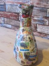Creation en Vase fait avec bouteille