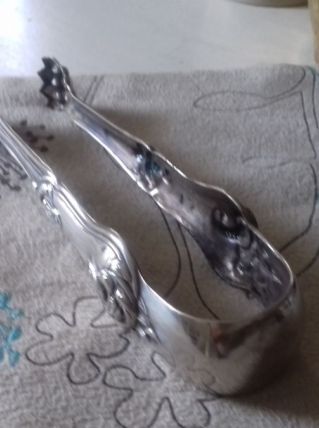 Pince à sucre ou à glaçon en argent