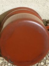 pichet  ancien  en  acier émaillé , vintage