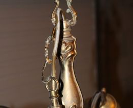 lustre en bronze 5 branches