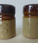 Service à condiments en grès vintage