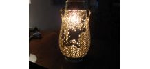 Vase chinois percée .Style lampe 