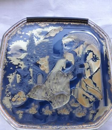 Plateau rosenthal en verre designer Bjorn wiinblad 