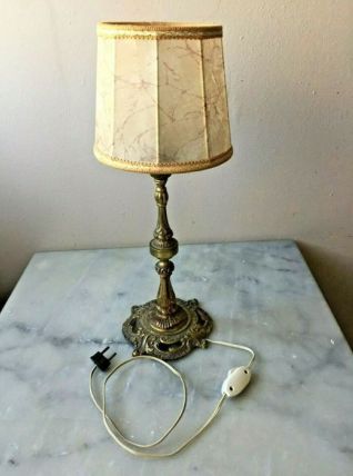 Lampe de chevet en bronze et laiton signé simon 