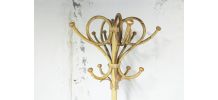 Grand Portemanteau vintage perroquet en rotin 