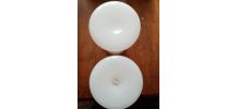 Rare paire de vases opaline savonneuse  ancienne XIX ème