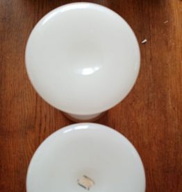 Rare paire de vases opaline savonneuse  ancienne XIX ème