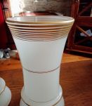 Rare paire de vases opaline savonneuse  ancienne XIX ème