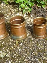 4 pichets  metal cuivré, vintage