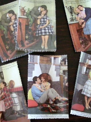 lot 25 cartes postales vintage originales  années 60 vierges