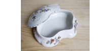 boîte porcelaine à fleurs vintage