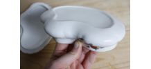 boîte porcelaine à fleurs vintage