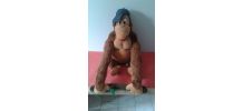 Peluche: grand singe avec trapèze
