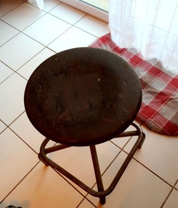 tabouret réglable année 40