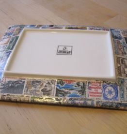 Creation vide poche  .Sur plat en porcelaine  