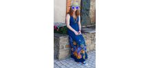Robe annee 60 a grosses fleurs