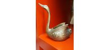 Cygne en laiton doré vintage