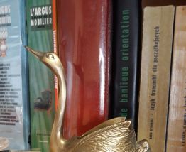 Cygne en laiton doré vintage