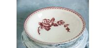 Plat creux  Digoin rose