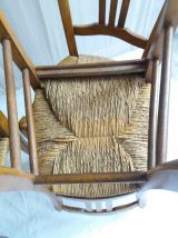 SERIE DE 4 CHAISES ANCIENNES PAILLEES