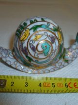 Adorable petit escargot laiton émaillé cloisonné