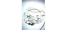 Collier plastron boutons de nacre