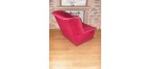 fauteuil chauffeuse velours vintage