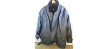 Blouson veste cuir noir doublé homme