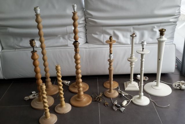 Ensemble pieds de lampe 