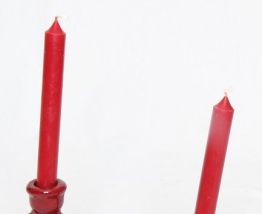 Bougeoir art déco rouge