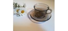 Tasse et soucoue 'fumée noire'