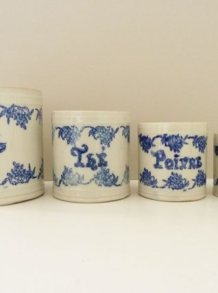 4 pots à épices en céramique Terre d'acier Saint-Uze. 