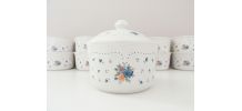 Lot de 10 raviers et une cocotte en céramique 