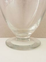 Jolie carafe à eau en verre gravé, carafe à décanter. 