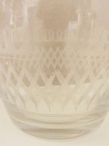 Jolie carafe à eau en verre gravé, carafe à décanter