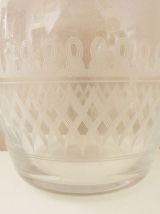 Jolie carafe à eau en verre gravé, carafe à décanter