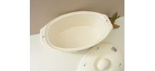 Cocotte, térrine en céramique à motifs floraux