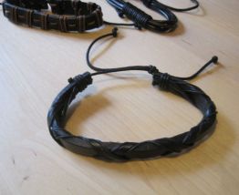 3 Bracelets multicouche fait main Bracelet jonc Simili Cuir 