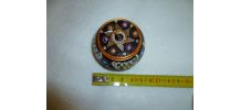 Boite en bois peint miroirs, perles Rajasthan