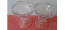 Quatre coupes à fruits anciennes en verre