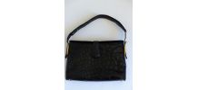 Sac croco en cuir vintage