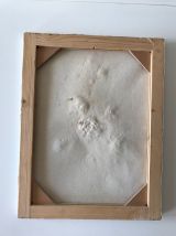 Tableau ancien huile sur toile bouquet rose 