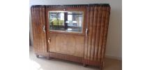 Buffet bar art déco, 1930, plaquage de loupe 