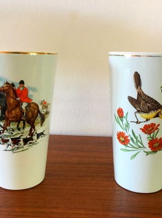 2 vases Hollandais en faïence vintage années 60