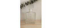 Ancienne bouteille Whisky verre moulé