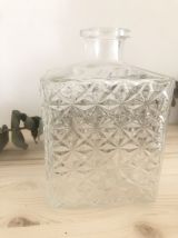 Ancienne bouteille Whisky verre moulé