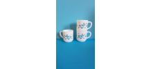 3 tasses à café expresso Arcopal Veronica myosotis